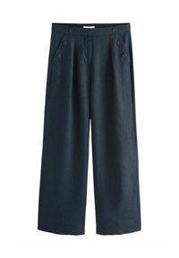 Next BUTTON WIDE LEG - Pantaloni - navy blue