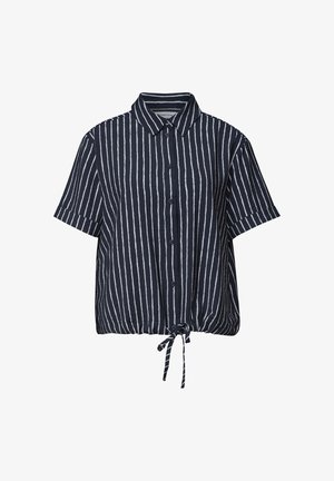 Street One, KURZARM HEMDBLUSE MIT STREIFENMUSTER - Camicia - darkest blue