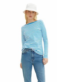 TOM TAILOR DENIM Camiseta de manga larga - white mid blue stripe