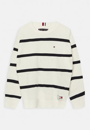 STRUCTURE RUGBY STRIPE SWEATER - Pulóver - ancient white multi