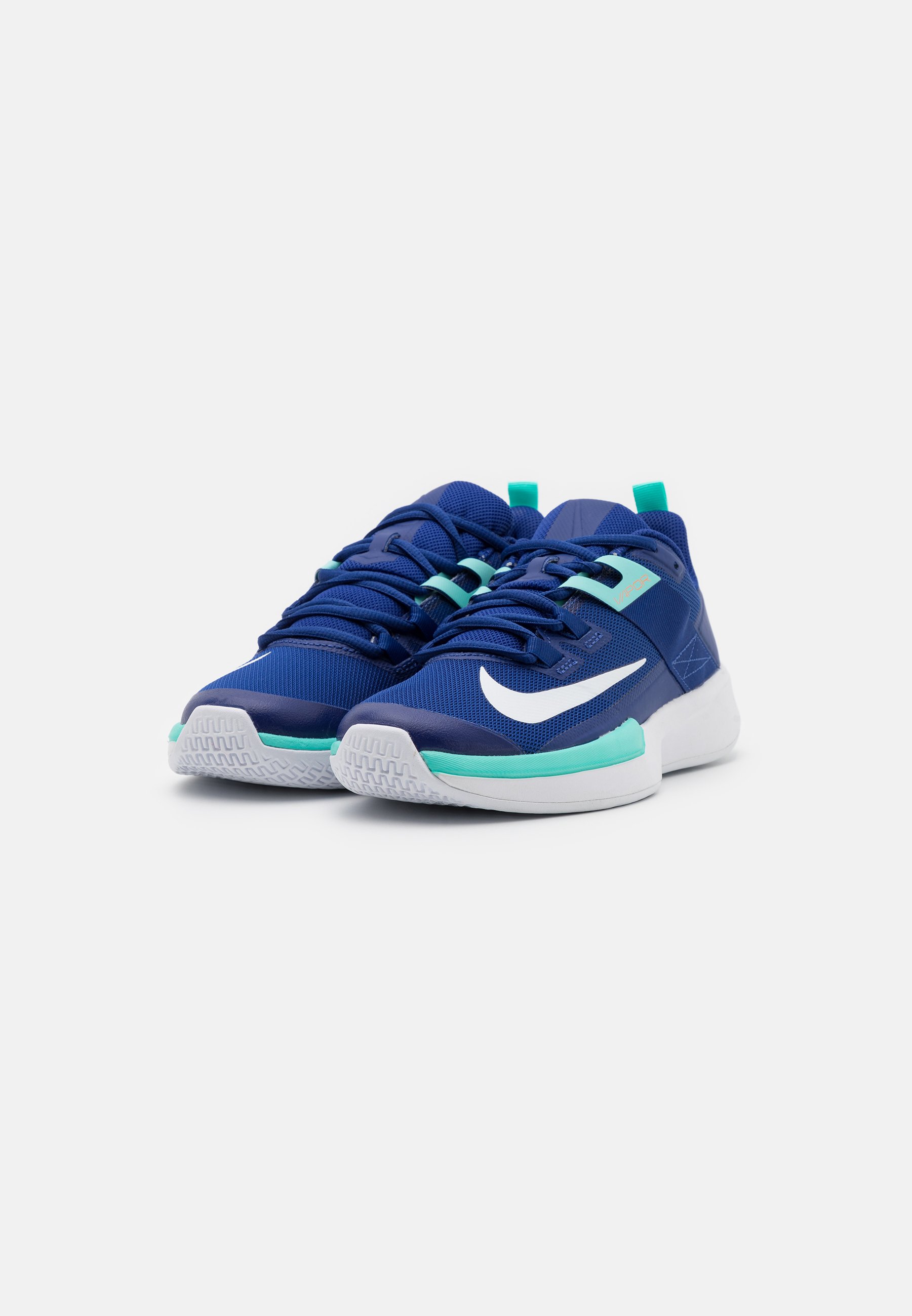 Nike Performance COURT VAPOR LITE - Tennisschoenen voor alle ondergronden -  deep royal blue/white/dynamic turquise/donkerblauw - Zalando.nl