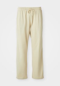 Tracksuit bottoms - light khaki/white