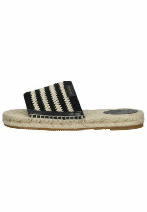 Mules - beige black