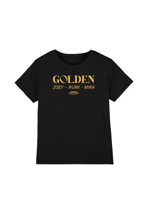 NETFLIX, KPOP DEMON HUNTERS HUNTRIX GOLDEN NAMES UNISEX - Print T-shirt - black