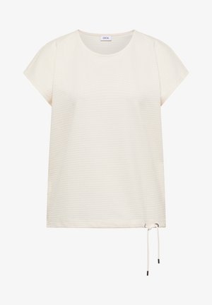 Cecil, T-SHIRT MIT WAFFEL-STRUKTUR - T-shirt print - vanilla white