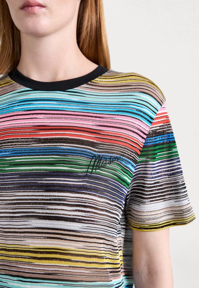 Missoni SHORT SLEEVE - Μπλουζάκι με στάμπα - multicolor/pink/red/blue