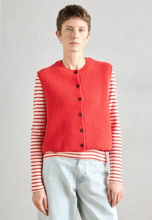 VEST SLEEVELESS ROUND NECK - Γιλέκο - bright red