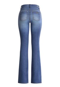 Guess HOCHGESCHNITTENE MIT STRASSDETAIL IN AUS ELASTISCHEM  - Džíny Bootcut - blau