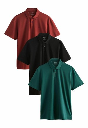 THREE PACK - Pólóing - teal blue black rust red