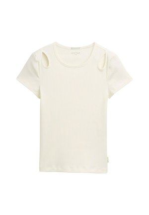 MIT CUT-OUTS - Tricou basic - wool white