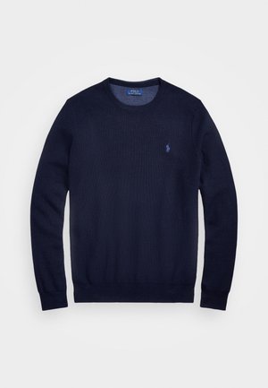 MESH-KNIT COTTON CREWNECK SWEATER - Jumper - navy heather