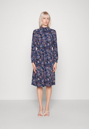 Onlnova Life Vis L/S Renna Long Dress, Cabernet, XL