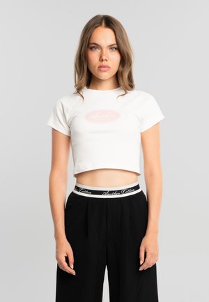 VINTAGE LOGO CROP TOP - T-shirt print - white