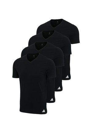 4ER PACK - Unterhemd/-shirt - schwarz