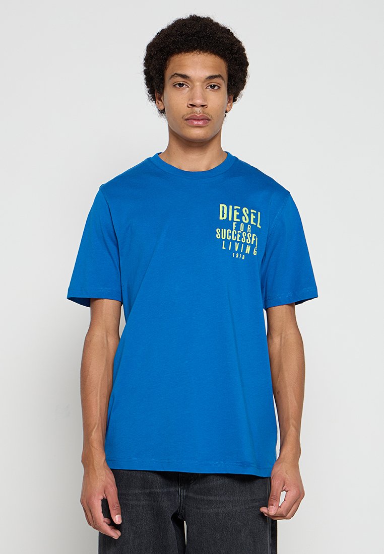 Diesel T-shirt print blauw