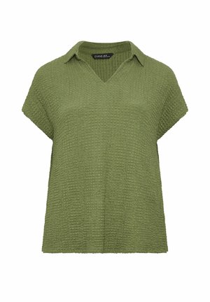 Evans, PLUS SIZE SHORT SLEEVE TOPS. - Bluse - khaki