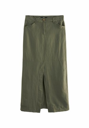 COLUMN-REGULAR FIT - Maxi szoknya - khaki green