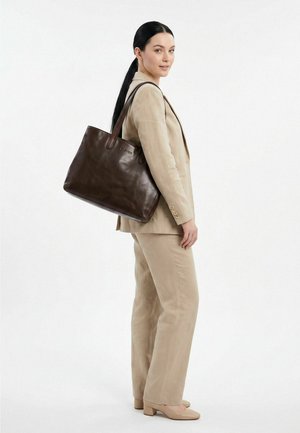 Plevier, SHOPPER BAG LAPTOP COMPARTMENT UNISEX - Shopping Bag - braun