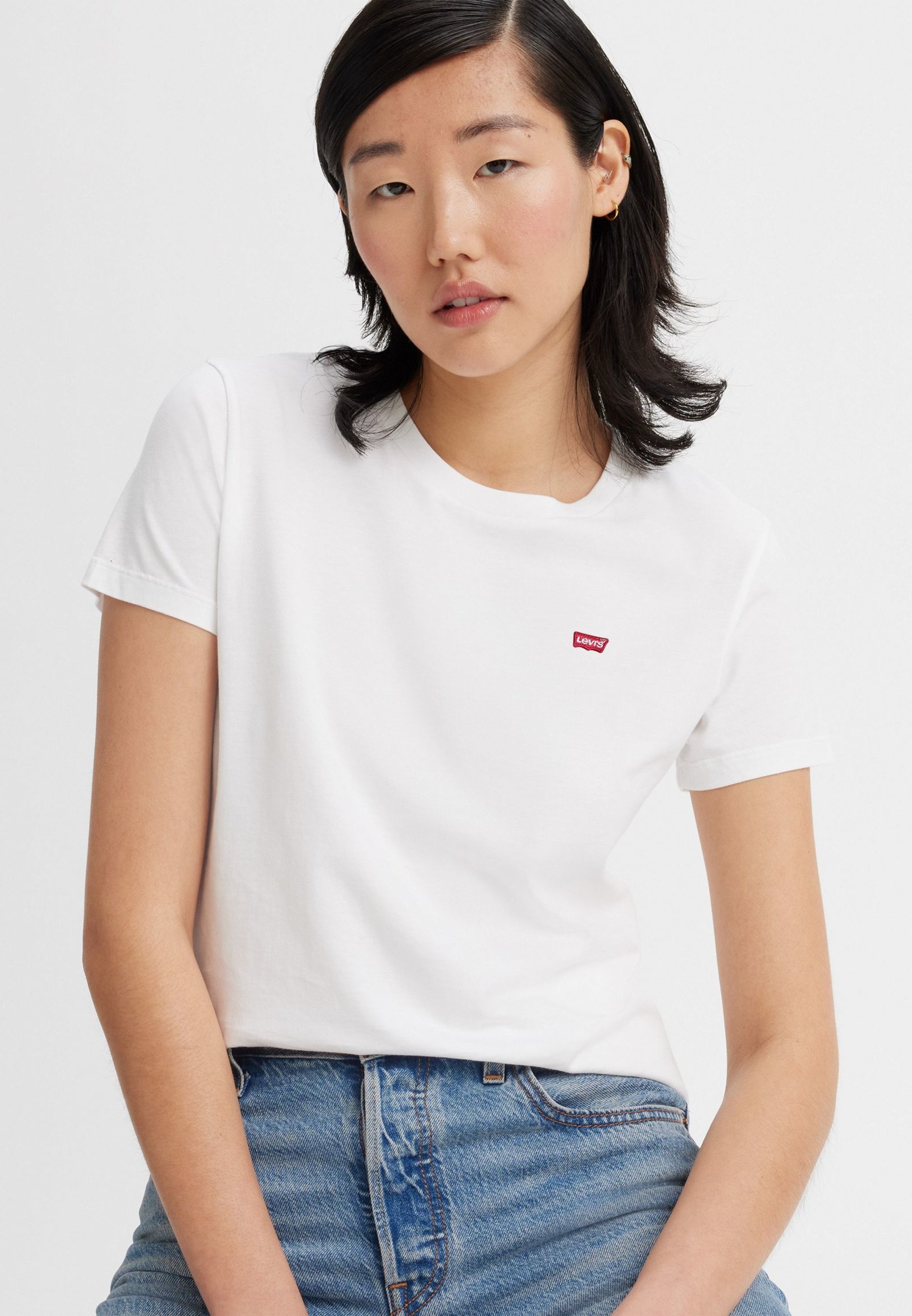 売れ筋商品|||リーバイス Tシャツ レディース トップス CREWNECK TEE 2 PACK  - Basic T-shirt - white/poppy red Levi's® CREWNECK TEE 2 PACK - T-Shirt basic - white/poppy