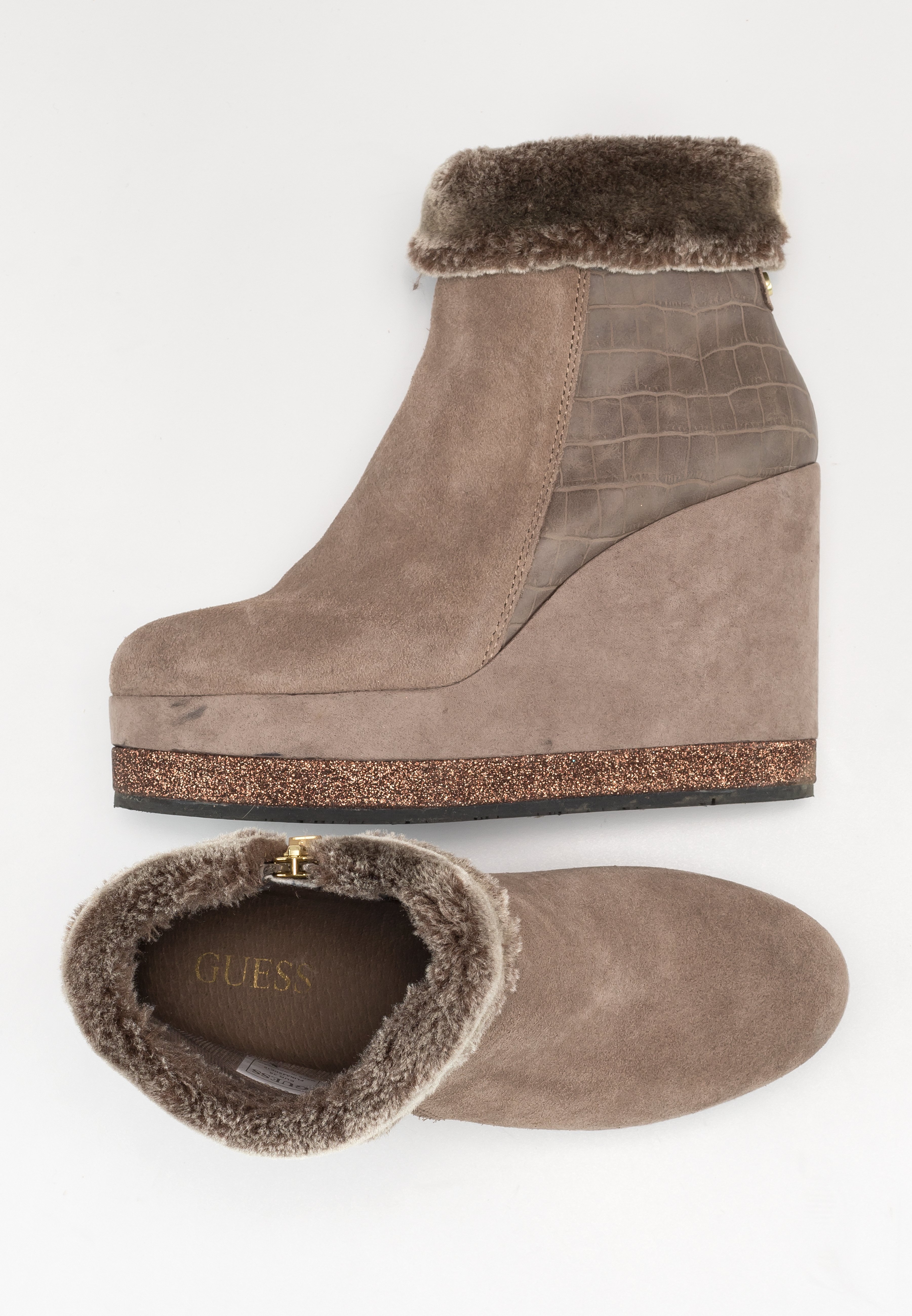 Donna Stivaletto Raizel Logo Peony Marrone Multi | Stivali \u0026 Stivaletti  Guess | Cacciolanicola