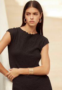 Next SHORT SLEEVE TEXTURED COLUMN  TALL - Maksikleit - black