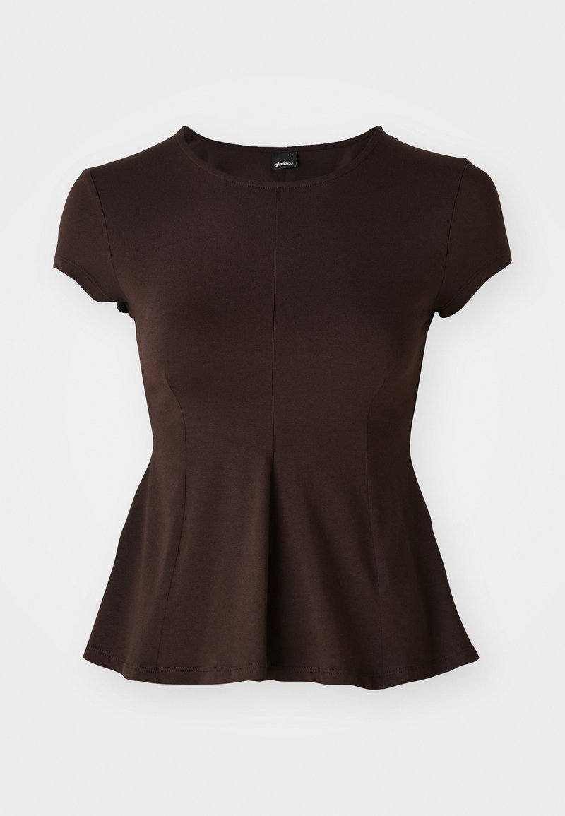 Gina Tricot PEPLUM - T-Shirt basic - java/braun - Zalando