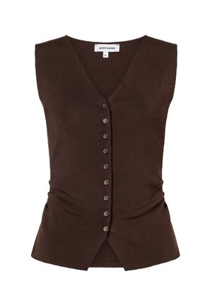 More & More, MORE & MORE SCHMALE STRICKWESTE, RAFFUNG - Waistcoat - brown