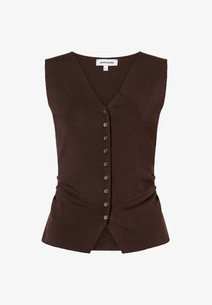 More & More, MORE & MORE SCHMALE STRICKWESTE, RAFFUNG - Veste sans manches - brown
