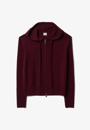 Stefanel, CREW-NECK CARDIGAN, REGULAR FIT. - Chaqueta de punto - claret red