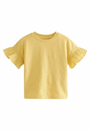 FRILL SHORT SLEEVE - REGULAR FIT - Majica kratkih rukava s printom - yellow