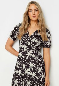 Long Tall Sally FLORAL PRINT WRAP - Robe en jersey - black