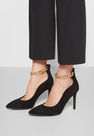 Escarpins San Marina Cuir Noir - Talons Aiguille 10 Cm - Taille 37 - Occasion Très Bon état