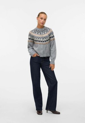 Vero Moda VMTAMMY O NECK NORDIC  - Kofta - medium grey melange
