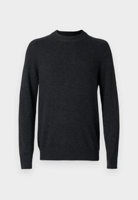 SADDLE SLEEVE CREW NECK - Jersey de punto - black heather