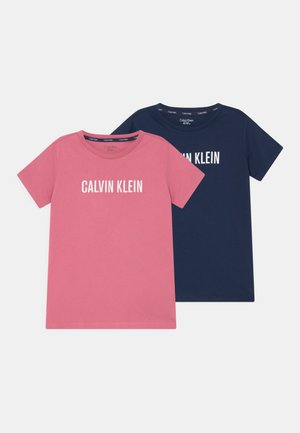 TEES 2 PACK - T-shirt z nadrukiem - petal red/navy iris