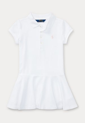 Polo Ralph Lauren, STRETCH MESH POLO DRESS 7-14Y - Hverdagskjole - white