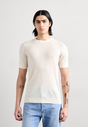 Emporio Armani MAGLIA - T-shirt basic - bianco latte