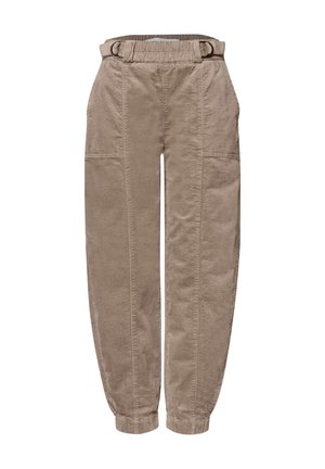 Street One, HIGH WAIST BARREL LEG HOSE MIT ELASTIKBUND - Pantalon classique - sanded amber