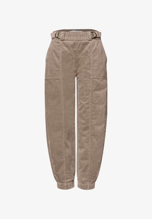 Street One, HIGH WAIST BARREL LEG HOSE MIT ELASTIKBUND - Pantalon classique - sanded amber