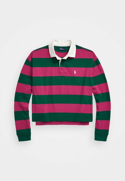 Polo Ralph Lauren RUGBY LONG SLEEVE - Long sleeved top - vermont green/vivid pink