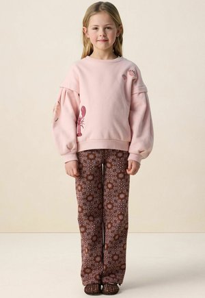 MIT STICKEREI-DETAILS - Sweatshirt - hellrosa