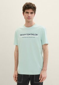 TOM TAILOR DENIM Trükipildiga T-särk - sea foam
