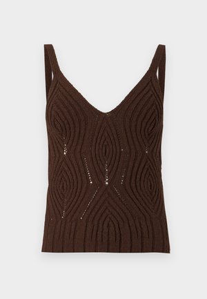 V NECK STRAP - Top - maple brown