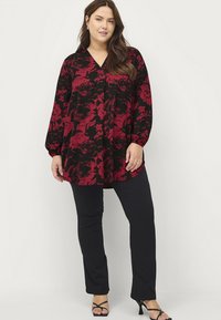 Ellos Plus collection Tuniek - rot schwarz gemustert