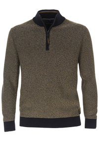 Maskerad i mörkblått och guld, med dragkedja i halsen, strukturerad yta, ribbade ärmslut och nederkant. Material av bomullsblandning.