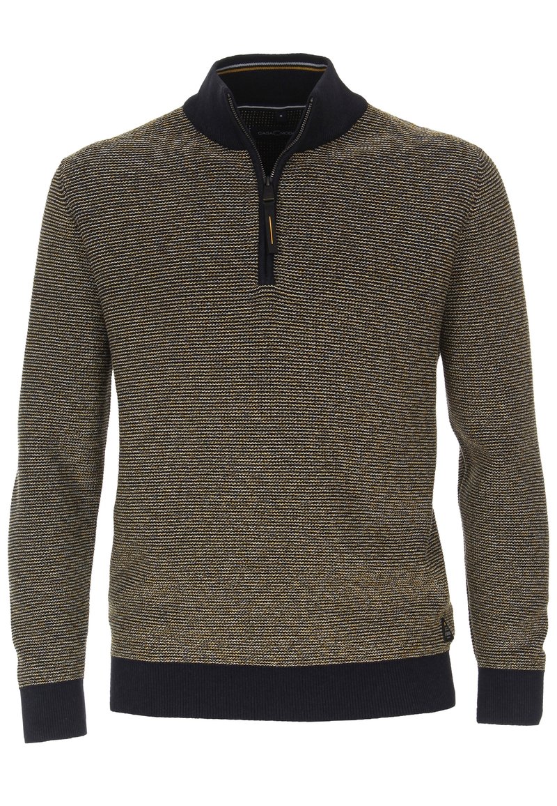 Maskerad i mörkblått och guld, med dragkedja i halsen, strukturerad yta, ribbade ärmslut och nederkant. Material av bomullsblandning.