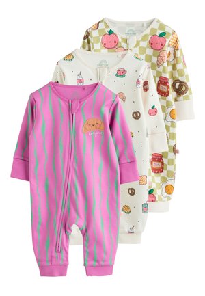 Next REGULAR FIT - TWO WAY ZIP BABY SLEEPSUITS 3 PACK  . - Pijama de bebé - bright brunch