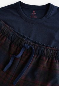 Next REGULAR FIT - COSY BRUSHED SET - Pidžamas komplekts - navy blue  burgundy check