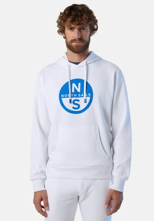 North Sails MIT MAXI-PRINT - Felpa con cappuccio - weiss