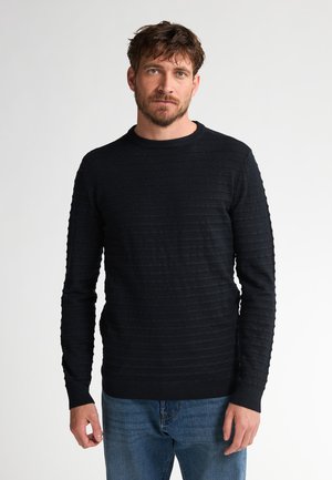 WITH TEXTURE THORNEWOOD - Strickpullover - deep black